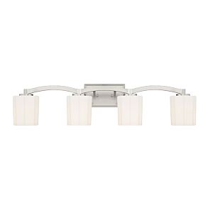 Whitney 4-Light Bathroom Vanity Light in Satin Nickel