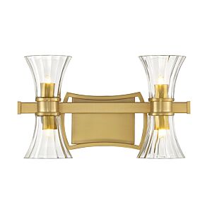 Bennington 4-Light Bathroom Vanity Light in Warm Brass