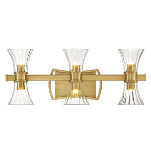 Bennington 6-Light Bathroom Vanity Light in Warm Brass