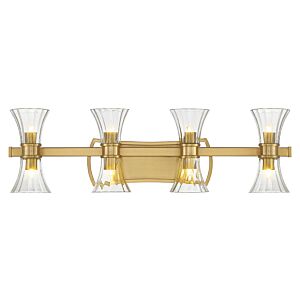 Bennington 8-Light Bathroom Vanity Light in Warm Brass