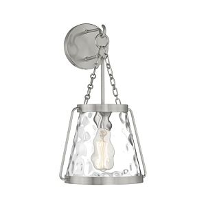 Crawford 1-Light Wall Sconce in Satin Nickel