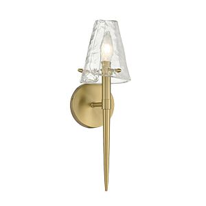 Shellbourne 1-Light Wall Sconce in Warm Brass