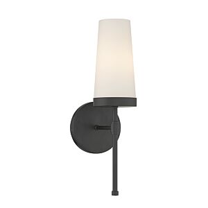 Haynes 1-Light Wall Sconce in Matte Black