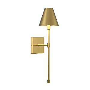 Jefferson 1-Light Wall Sconce in Warm Brass