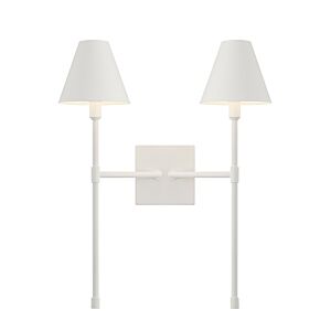 Jefferson 2-Light Wall Sconce in Bisque White