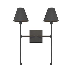 Jefferson 2-Light Wall Sconce in Matte Black