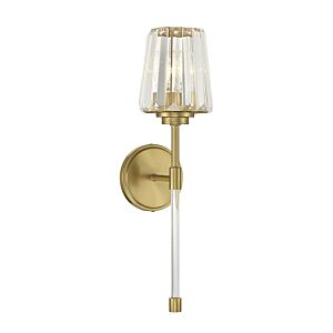 Garnet 1-Light Wall Sconce in Warm Brass