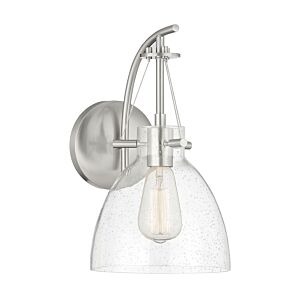 Foster 1-Light Wall Sconce in Satin Nickel