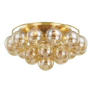 Mimi 6-Light Flush Mount in Aged Brass