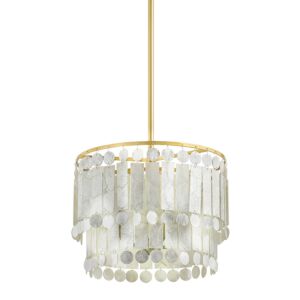 Melisa 3-Light Pendant in Aged Brass