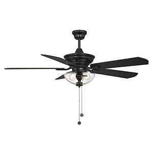 2-Light 52" Outdoor Outdoor Ceiling Fan in Matte Black