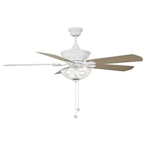 2-Light 52" Outdoor Outdoor Ceiling Fan in White