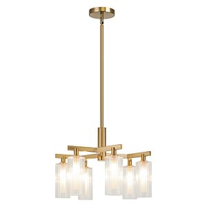 Kristof 6-Light Chandelier in Aged Gold Brass