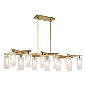 Kristof 12-Light Chandelier in Aged Gold Brass