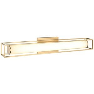 Flannigan 1-Light Bathroom Vanity Light in Aged Gold Brass