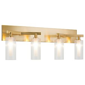 Kristof 4-Light Wall Sconce in Aged Gold Brass