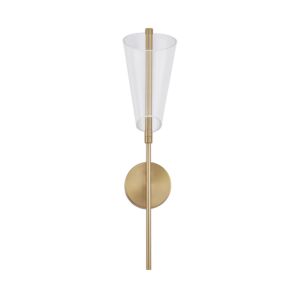 Mulberry LED Wall Sconce in Brushed Gold with Light Guide