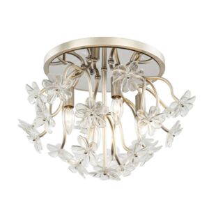 Wildflower 4-Light Semi-Flush Mount in Gold Dust with Artifact