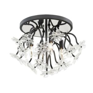 Wildflower 4-Light Semi-Flush Mount in Matte Black