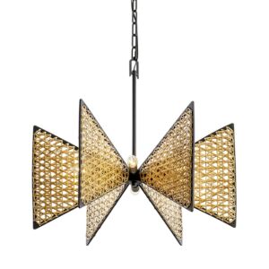 Machina 6-Light Chandelier in Matte Black with Sulihiya