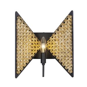 Machina 1-Light Wall Sconce in Matte Black with Sulihiya