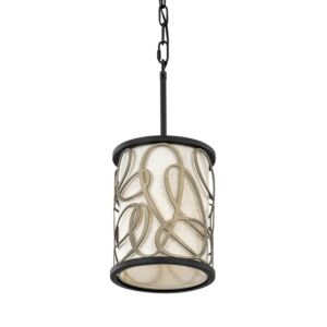 Scribble 1-Light Mini Pendant in Matte Black with Artifact