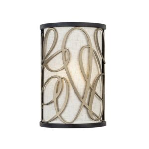 Scribble 1-Light Wall Sconce in Matte Black with Artifact