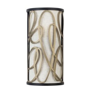 Scribble 2-Light Wall Sconce in Matte Black with Artifact