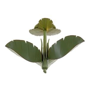 Banana Leaf 3-Light Semi-Flush Mount in Banana Leaf