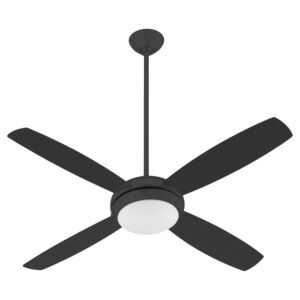 Expo 2-Light 52" Hanging Ceiling Fan in Matte Black