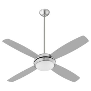 Expo 2-Light 52" Hanging Ceiling Fan in Satin Nickel