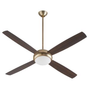 Expo 2-Light 60" Hanging Ceiling Fan in Aged Brass