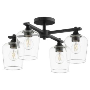 Veno 4-Light Ceiling Mount in Matte Black