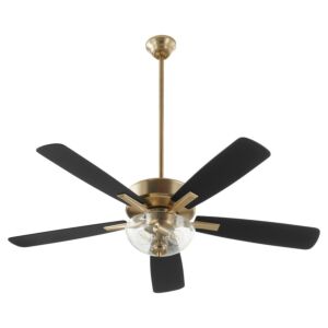 Ovation 2-Light 52" Hanging Ceiling Fan in Aged Brass