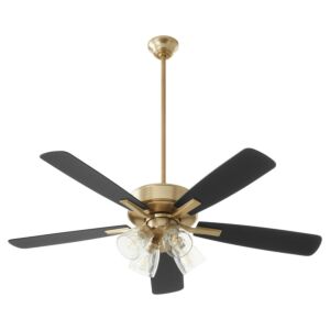 Ovation 52" Hanging Ceiling Fan in Aged Brass