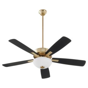 Ovation 2-Light 52" Hanging Ceiling Fan in Aged Brass