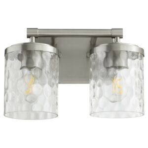 Starky 2-Light Bathroom Vanity Light in Satin Nickel