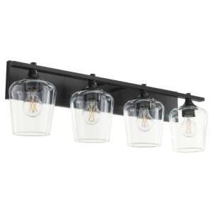 Veno 4-Light Bathroom Vanity Light in Matte Black