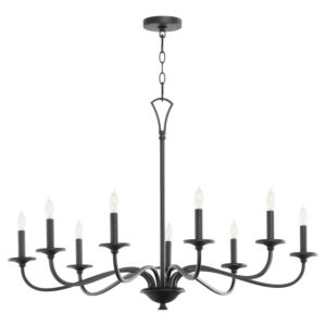 Maryse 9-Light Chandelier in Matte Black