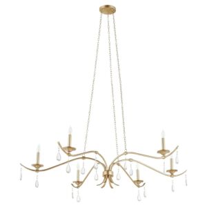 Lorelei 6-Light Chandelier in Antique Silver