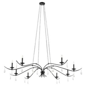 Lorelei 8-Light Chandelier in Matte Black