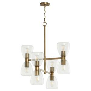 Relo 8-Light Chandelier in Dark Brass