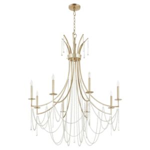 Malin 8-Light Chandelier in Antique Silver