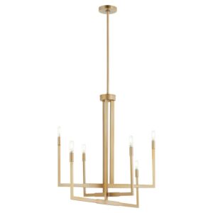 BOLERO 6-Light Chandelier in Aged Brass