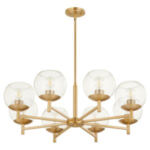 Lyon 8-Light Chandelier in Aged Brass