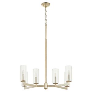 Merrick 6-Light Chandelier in Aged Silver Leaf