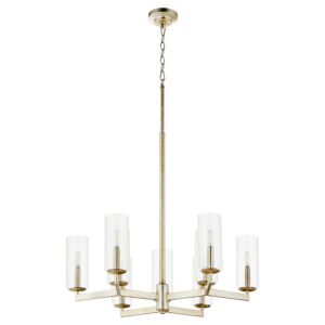 Merrick 9-Light Chandelier in Aged Silver Leaf