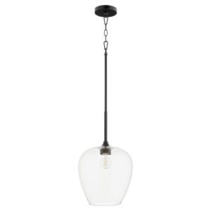 Veno 1-Light Pendant in Matte Black