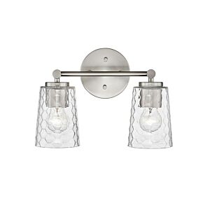 Ashli 2-Light Bathroom Vanity Light in Brushed Nickel