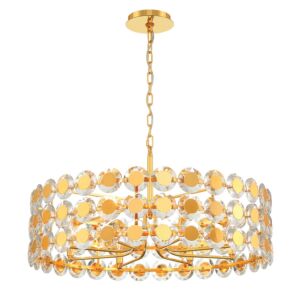 Perrene 8-Light Pendant in Gold